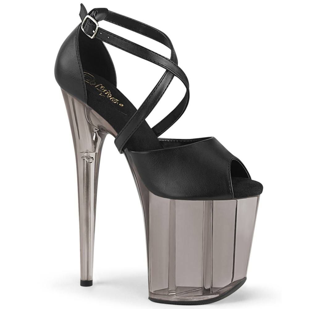 Pleaser - SPECTATOR1017RSF Ankle strap sandal, Pole dance shoes - Black Product image